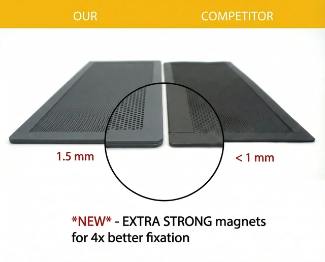 Alt view image 2 of 6 - Extra Strong Magnetic Air Vent Screen Cover for Floor 5-Pack (5'' x 11'', Grey)
