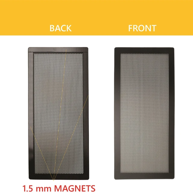 Alt view image 4 of 6 - Extra Strong Magnetic Air Vent Screen Cover for Floor 5-Pack (5" x 13", Black)