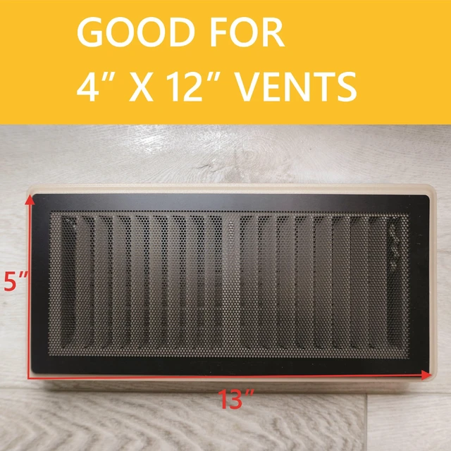 Alt view image 6 of 6 - Extra Strong Magnetic Air Vent Screen Cover for Floor 5-Pack (5" x 13", Black)