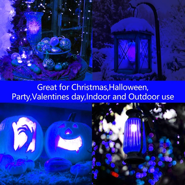 Alt view image 4 of 6 - LED Flame Bulbs, 4 Modes Blue Flame Effect Bulbs, E26 Base Fire Light Bulb with Gravity Sensor, Flickering Light Bulbs for Halloween Home Decor(Blue 2 Pack)