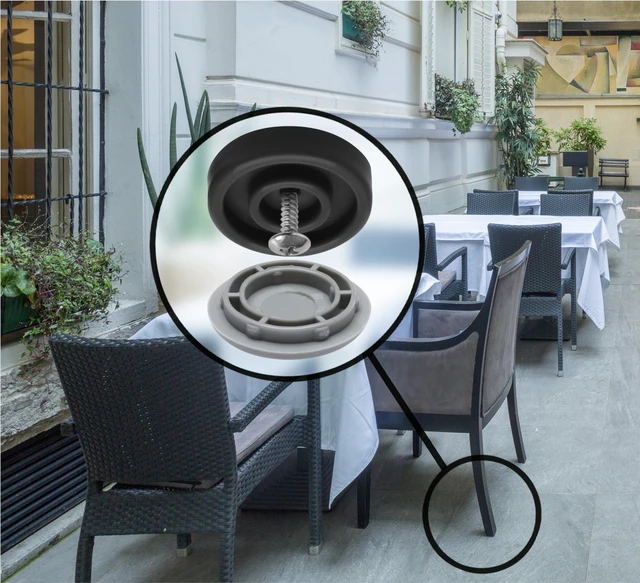 Alt view image 3 of 6 - Gorilla Outdoor 1-1/4 Inch Furniture Sliders/Chair Glide Floor Protectors (Set of 8) Screw-On Nylon Furniture Glides for Sliding on Outdoor and Indoor Floors