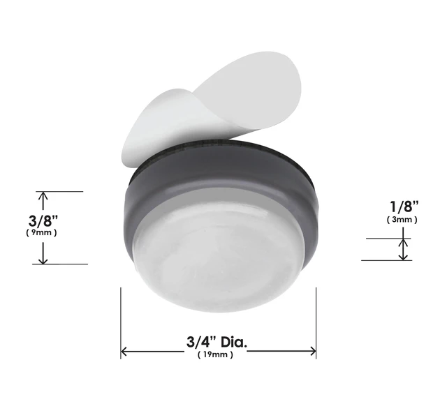 Alt view image 4 of 6 - GorillaGlides Plastic Furniture Sliders/Screw On Floor Protectors for Carpet and Hard Surfaces, Round (0.75 Inch)