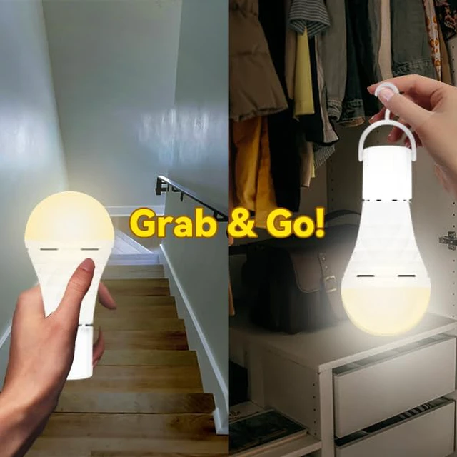 Alt view image 7 of 7 - LITE PRO Rechargeable Light Bulbs, 2600mAh Large Battery Backup Light Bulbs, Perfect As Emergency Lights for Home, Hurricane Prepareness Item, E26/E27 (Soft White-2600mAh)