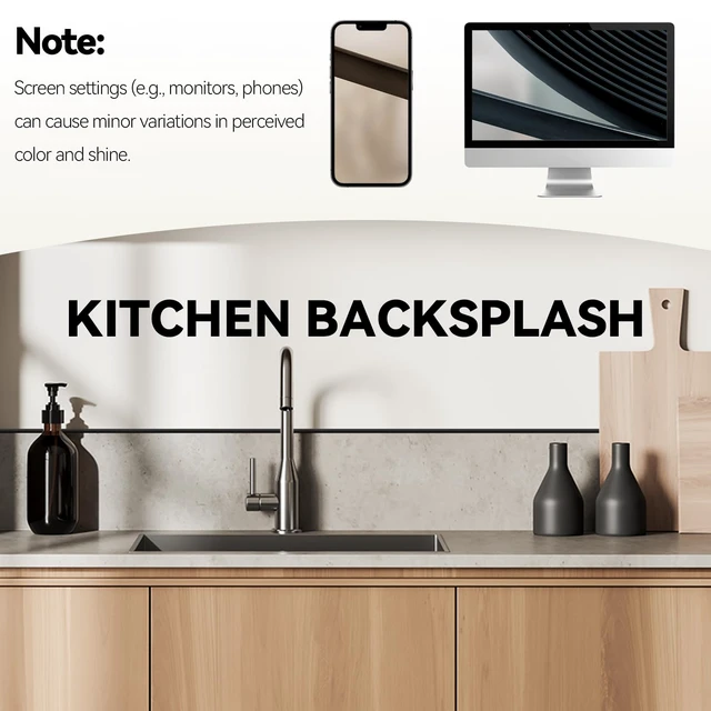 Alt view image 6 of 6 - 26.2 Ft Peel and Stick Wall Molding Trim, Flexible PVC Trim Trim for Walls & Backsplash, Waterproof Heat Resistant Self Adhesive Trim, Easy No-Damage Install, Matte Black