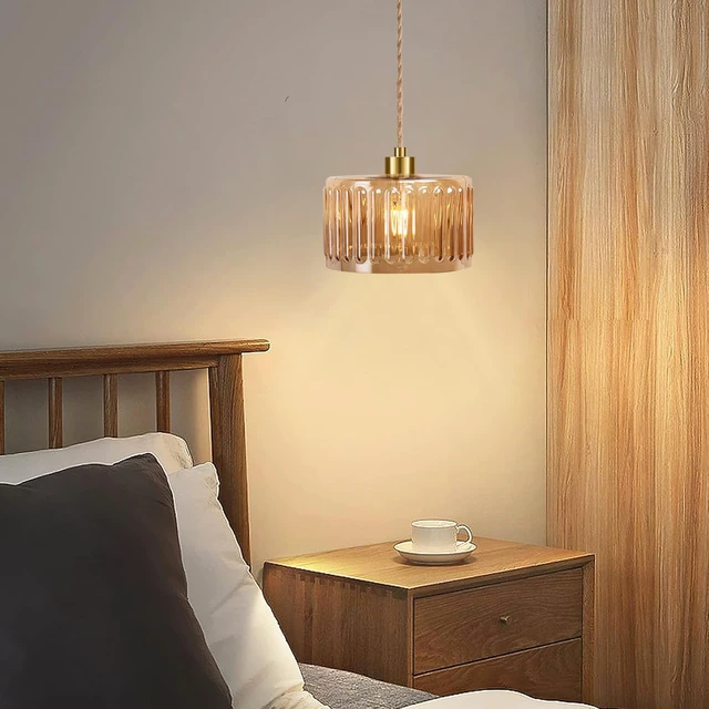 Alt view image 7 of 7 - Plug in Pendant Light Hanging Lights with in Cord Mid Century Modern Gold Hanging Lamp Flower Glass Amber Vintage Dimmable Chandelier Ceiling Fixture for Living Room,Kitchen,Boho
