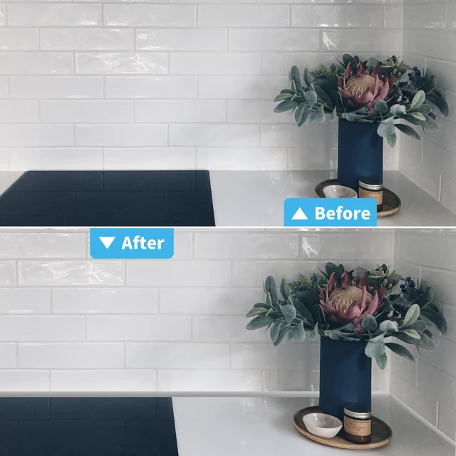 Alt view image 5 of 7 - 10 Ft Peel and Stick Flexible Vinyl Molding Trim for Wall Tile Edges, Kitchen backsplash, Mirrior Frame in White (Pack of 2)