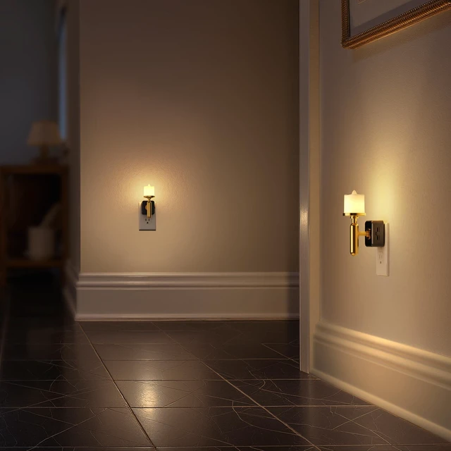 Alt view image 7 of 7 - Flameless Candle Night Light,Night Lights Plug into Wall Dimmable LED Candle Night Light with Light Sensor, 0-100LM Nightlight Plug in, 3000K Soft White Nightlight for Bathroom Hallway,2 Pack