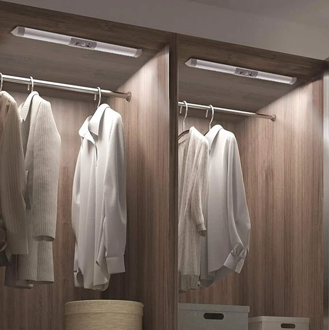 Main image of 2 Pack Motion Sensor Closet Lighting with Eye Protection Design Automatic Closet Lights Battery Operated Pantry Light Wireless Lightings, LED Rechargeable Counter Lighting for Wardrobe