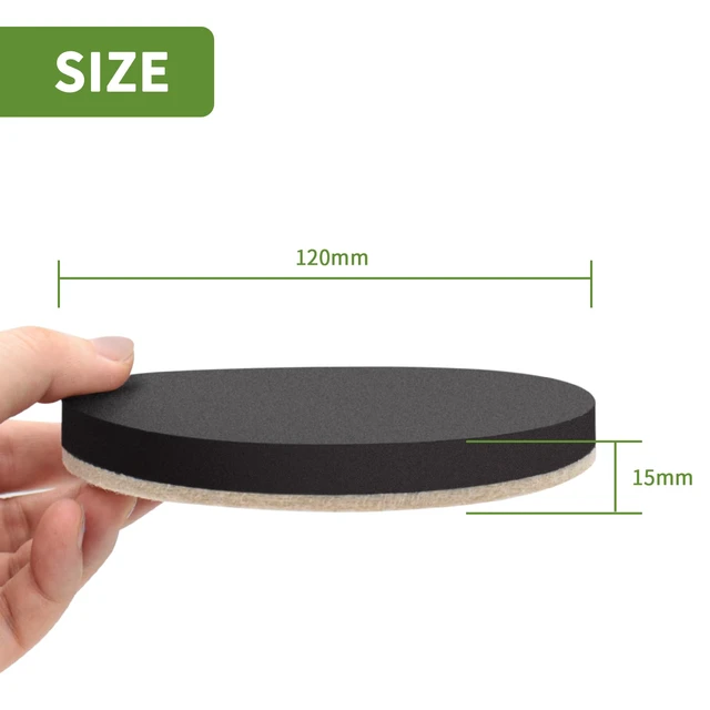 Alt view image 2 of 7 - Felt Furniture Sliders for Hardwood Floors 8 PCS, 4 3/4" Beige Felt Furniture Pads for Hardwood Floors, Furniture Moving Sliders, Heavy Duty Felt Movers Sliders, Chair Leg Floor Protectors