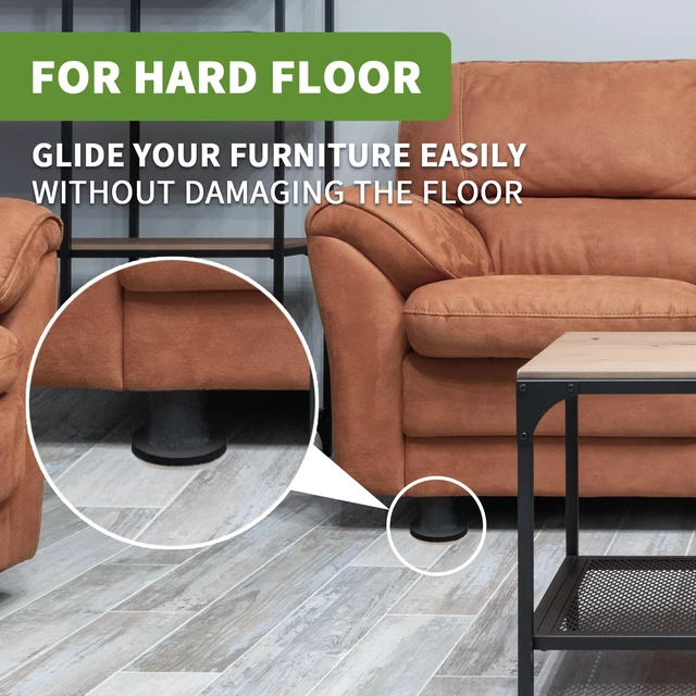Alt view image 4 of 7 - Felt Furniture Sliders for Hardwood Floors 8 PCS, 4 3/4" Beige Felt Furniture Pads for Hardwood Floors, Furniture Moving Sliders, Heavy Duty Felt Movers Sliders, Chair Leg Floor Protectors