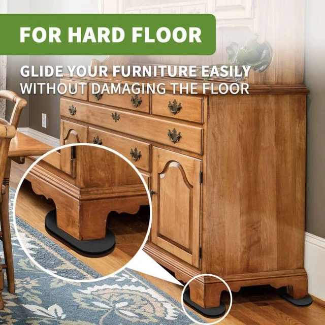 Alt view image 5 of 7 - Felt Furniture Sliders for Hardwood Floors 4 PCS, 9 1/2" Brown Felt Furniture Pads for Hardwood Floors, Furniture Moving Sliders, Heavy Duty Felt Movers Sliders, Chair Leg Floor Protectors