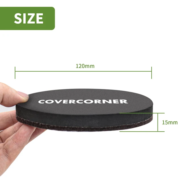 Alt view image 2 of 7 - Felt Furniture Sliders for Hardwood Floors 8 PCS, 4 3/4" Brown Felt Furniture Pads for Hardwood Floors, Furniture Moving Sliders, Heavy Duty Felt Movers Sliders, Chair Leg Floor Protectors