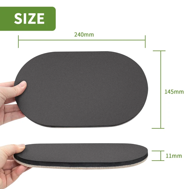 Alt view image 2 of 7 - Felt Furniture Sliders for Hardwood Floors 4 PCS, 9 1/2" Beige Felt Furniture Pads for Hardwood Floors, Furniture Moving Sliders, Heavy Duty Felt Movers Sliders, Chair Leg Floor Protectors
