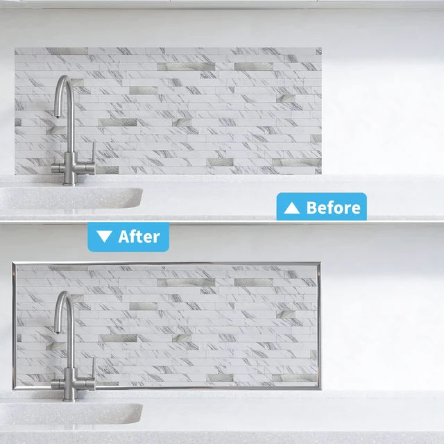 Alt view image 4 of 7 - 20 ft Flexible Outside Corner Trim for Tile Edge, Stainless Steel Durable, Waterproof, Strong Adhesive, High Viscosity, Easy to Clean, Ideal for Tiles Edges, Furniture Decoration, Countertops