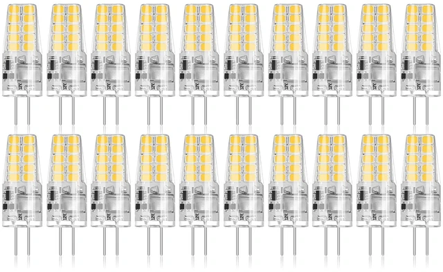 Main image of 20 Pack G4 LED Bulb 2W Equivalent 30W 3000K Warm White 250 Lumens 360°Beam Angle, T3 Halogen Bulb Replacement Landscape Bulbs, AC/DC 12V Led Lights G4 Bi-Pin Base for Outdoor Landscape Lighting