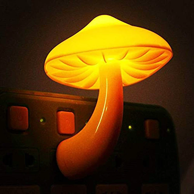 Alt view image 4 of 4 - 4 Pack Plug in Night Lights with Light Sensor,Mushroom Night Light Auto Dusk to Dawn Sensor, LED Nightlights,Adults Kids Bedroom,Bathroom,Hallway,Stairs,Kitchen Warm Yellow NightLight