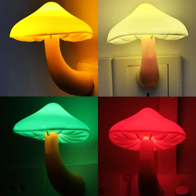 Main image of 4 Pack Plug in Night Light, Mushroom Light LED Nightlights for Kids, Adults, Bedroom, Bathroom,Hallway, Stairs, Kitchen Muti-Color