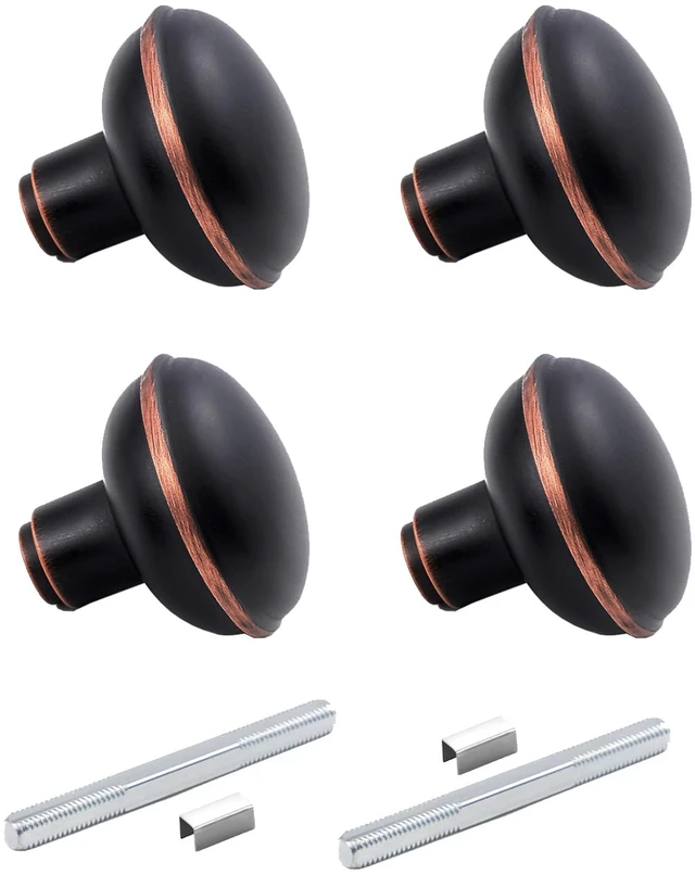 Main image of Vintage Oil Rubbed Bronze Door Knob Set with Spindle,2 Pack Old Style Door Knobs Replacement Broken for Antique Mortise Lock, Older Home Interior Door