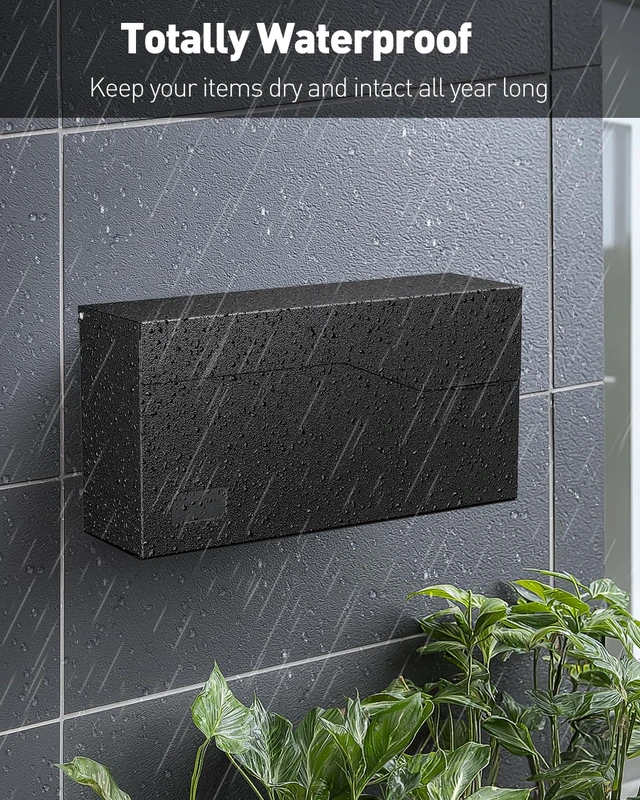 Alt view image 5 of 7 - Wall Mount Mailbox for Outside, Large Metal Mail Box for House Heavy Duty, Modern Post Box, Letters Drop Box for Outdoor Office (No Lock)