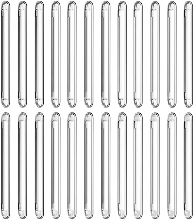 Main image of Clear Furniture Bumpers, Adhesive Wall Pads, 24 Long Clear PVC strips with airbag cushions for chairs, cabinets, shower doors, drawers, toilet lids and car doors