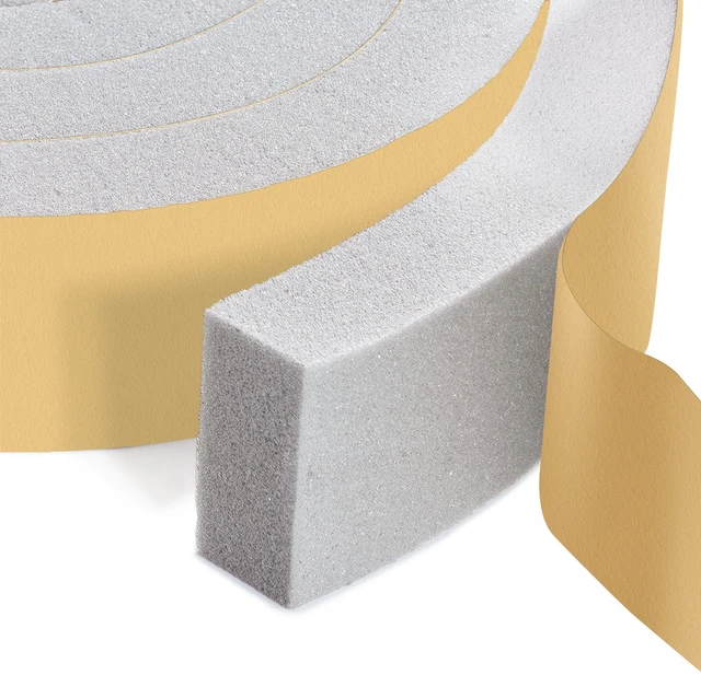Main image of High Density Foam Tape Air Conditioner Window Seal, 2x1 Inch Thick Foam Stripe with Adhesive for Window AC Insulation, Weather Stripping for Doors and Windows Insulation, AC Foam Tape, Gray