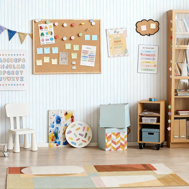 Alt view image 6 of 6 - Notebook Peel and Stick Wallpaper 17'' x 393'' Classroom Wallpaper Blue and White Notebook Bulletin Board Paper Decor Classroom Decor for Back to School Chalkboard Wall Poster Art Crafts