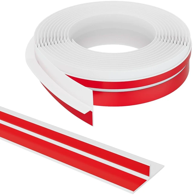 Main image of T-Shaped Weather Stripping Seal, White Silicone, 1.97 in x 40 ft Flexible door seal strip covers door, window, and bathroom gaps; peel-and-stick design helps reduce drafts