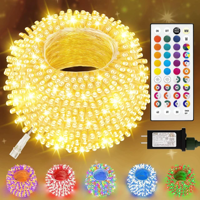 Main image of Color Changing Christmas String Lights Connectable, 66Ft 200 LED 35 Colors Halloween String Lights Outdoor with Remote,Twinkle Light Plug In for Indoor Bedroom Party Xmas Tree Decor