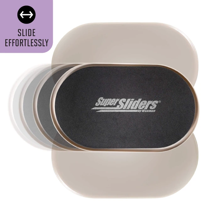 Alt view image 5 of 7 - 5 3/4" x 9 1/2" Oval Reusable Furniture Sliders for Carpet - Effortless Moving and Surface Protection, Beige (8 Pack)