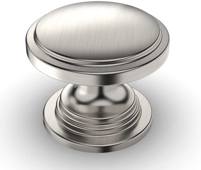 Main image of 20 Pack 1-1/4 inch Kitchen Cabinet Knobs Brushed Satin Nickel Cabinet Knobs Bedroom Dresser Round Drawer Knobs Single Hole Cabinet Handles
