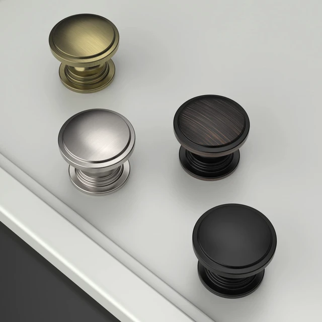 Alt view image 2 of 6 - 20 Pack 1-1/4 inch Kitchen Cabinet Knobs Brushed Satin Nickel Cabinet Knobs Bedroom Dresser Round Drawer Knobs Single Hole Cabinet Handles