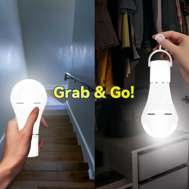 Alt view image 6 of 7 - LITE PRO Rechargeable Light Bulbs, 2600mAh Large Battery Backup Light Bulbs, Socket Rechargeable Emergency Lights for Home, Hurricane Prepareness Item, E26/E27 (White-2600mAh)