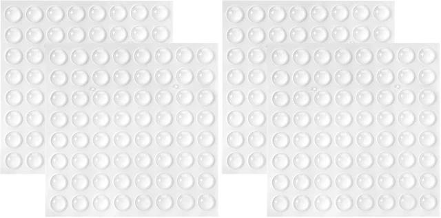 Main image of 200 PCS Clear Cabinet Door Bumpers - 1/4 Inch Diameter Silicone Door Stoppers for Cabinets and Drawers (Pack of 2)