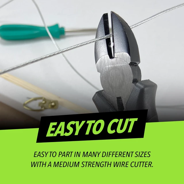 Alt view image 6 of 7 - Coated Picture Hanging Wire #4 30lbs Capacity 100ft 16 Gauge Vinyl-Coated Steel | Flexible & Strong | For Frames, Mirrors & Wall Décor
