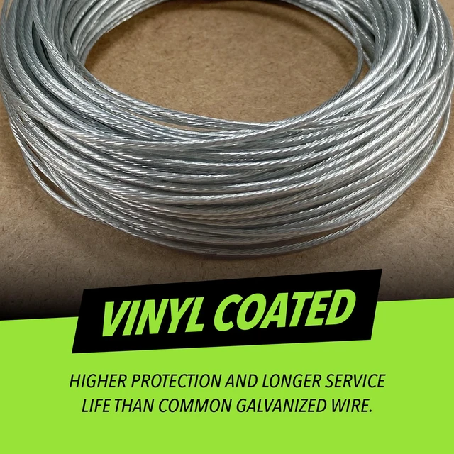 Alt view image 5 of 7 - Coated Picture Hanging Wire #4 30lbs Capacity 100ft 16 Gauge Vinyl-Coated Steel | Flexible & Strong | For Frames, Mirrors & Wall Décor