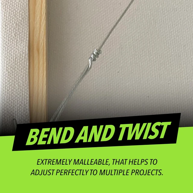 Alt view image 7 of 7 - Coated Picture Hanging Wire #4 30lbs Capacity 100ft 16 Gauge Vinyl-Coated Steel | Flexible & Strong | For Frames, Mirrors & Wall Décor