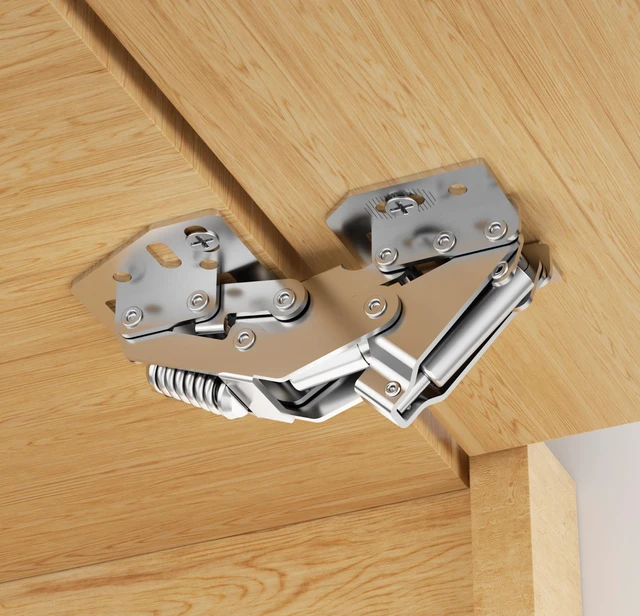 Main image of 10 Pack 90° RV Cabinet Hinges, Heavy Duty Surface Mount Soft Close Accessories, Face Frame & Frameless, Self Closing, No Pre-Drilled Cup Hole for Cabinets, Camper Van, Trailer, Vehicle-Mounted