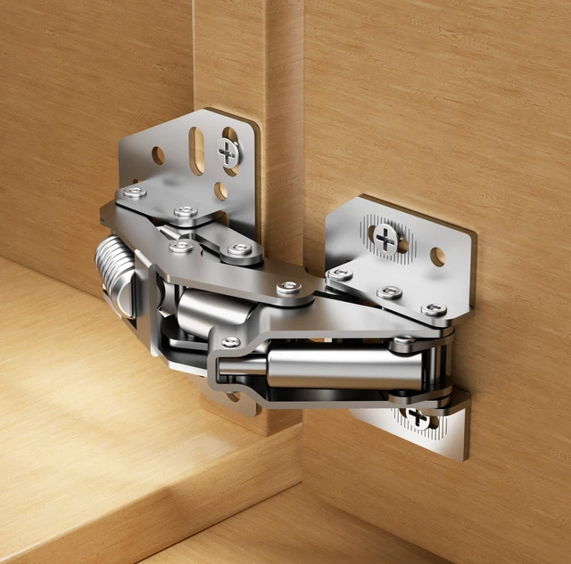 Alt view image 7 of 7 - 10 Pack 90° RV Cabinet Hinges, Heavy Duty Surface Mount Soft Close Accessories, Face Frame & Frameless, Self Closing, No Pre-Drilled Cup Hole for Cabinets, Camper Van, Trailer, Vehicle-Mounted
