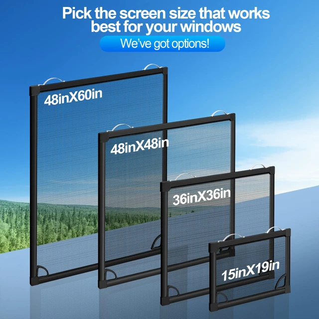 Alt view image 7 of 7 - 2 Sets Window Screen Frame Kit 5/16 in x 1/8 in x48inX48in Fiberglass Window Screen Replacement Kit not Installed Includes Full Set of Tools Suitable for WindowsBlack
