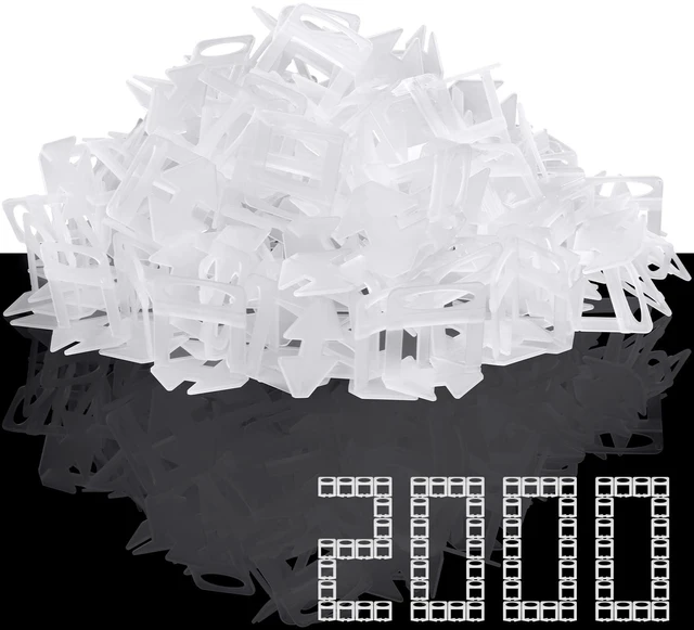 Main image of Tile Leveling System, 2000-Piece 1/32" Tile Spacers Clips Tile Tools Tile Installation Tools for Ceramic Tile and Stone Installation, Tile Leveling Clips Helps DIY and Professional Tile Layer