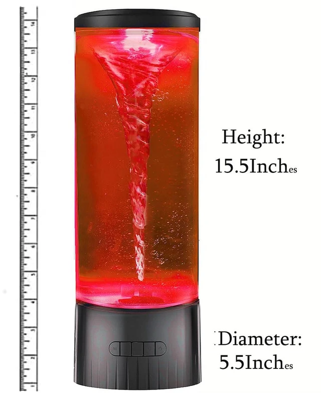 Alt view image 3 of 6 - LED Twister Hurricane Lamp - Large LED Sensory Vortex Light for Home Office Decoration, Holiday Birthday Party Gifts