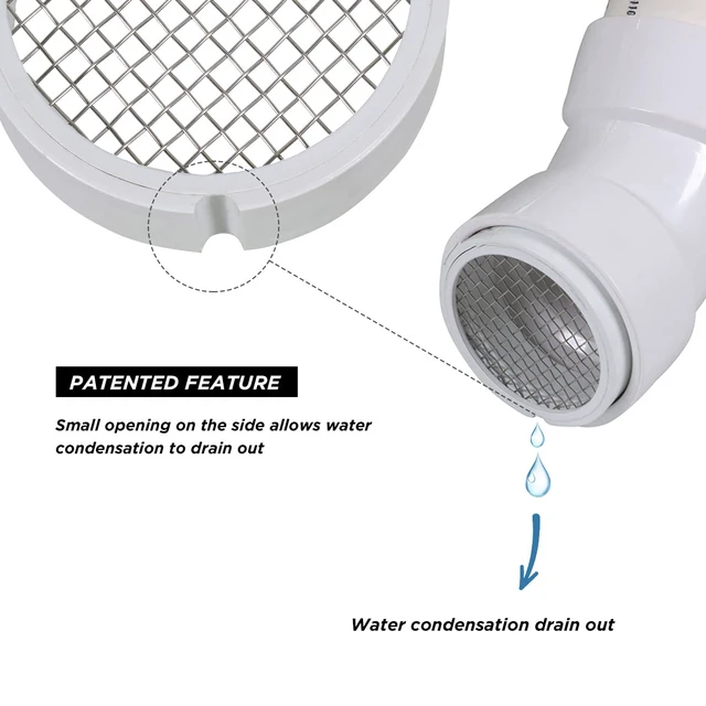 Alt view image 5 of 7 - PVC Termination Cap Mesh Screen Vent Cover, Furnace & Roof Vent Cap, Stainless Steel Wire Round Exhaust Pipe Cover End 6" Inner & 6.62" Outer Diameter