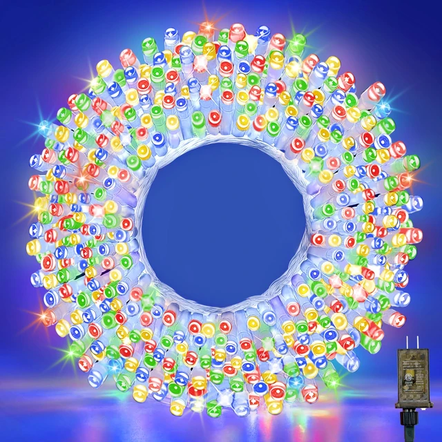 Main image of 100FT Four Color Fairy Lights, Connectable Christmas String Lights Waterproof 8 Lighting Modes Light with Timer for Tree, Bedroom, Patio, Wedding, Party, Indoor Outdoor Decor