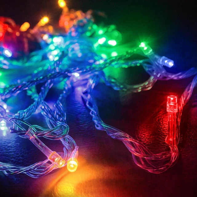 Alt view image 5 of 5 - 100FT Four Color Fairy Lights, Connectable Christmas String Lights Waterproof 8 Lighting Modes Light with Timer for Tree, Bedroom, Patio, Wedding, Party, Indoor Outdoor Decor