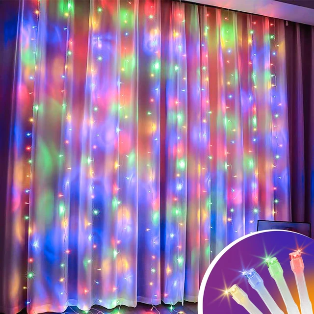 Alt view image 4 of 5 - 100FT Four Color Fairy Lights, Connectable Christmas String Lights Waterproof 8 Lighting Modes Light with Timer for Tree, Bedroom, Patio, Wedding, Party, Indoor Outdoor Decor