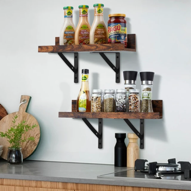 Alt view image 4 of 7 - Heavy Duty Shelf Brackets - 8 Pcs Metal Wall Mount L Shaped Shelves Support Angle Brackets (7.87x4.72 inch)