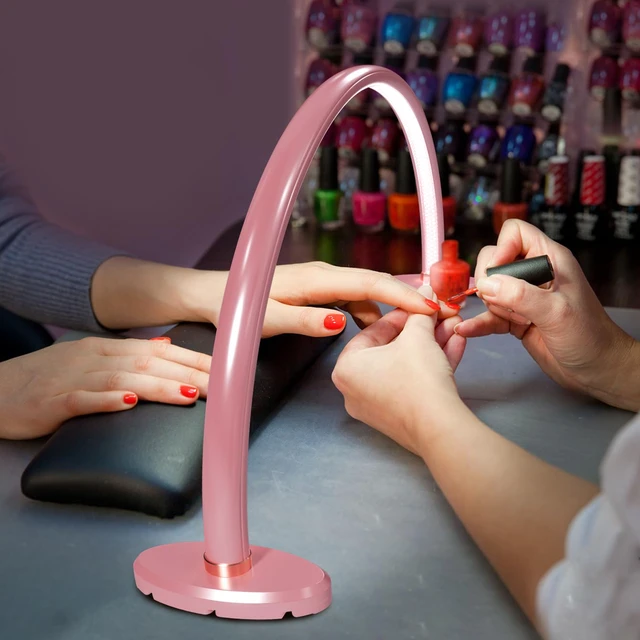Alt view image 6 of 7 - Half Moon Light for Nail Desk, Moon Light Nail Tech, 20 inch Moon Lamp for Nails 3 Color Temperature for Table for Nails/Photograph/Crafts Lighting(Medium Pink)