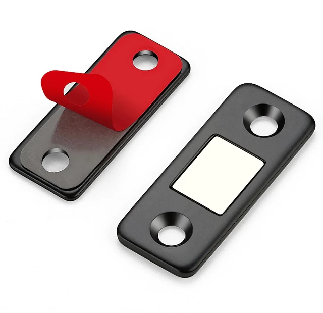 Main image of Ultra Thin Cabinet Magnetic Door Catch Stainless Steel,Matte Black,18 Pack Cabinet Magnets Adhesive Drawer Latch, Stick-On Mount, For Cabinets, Drawers, Closets, Cupboard Wardrobe