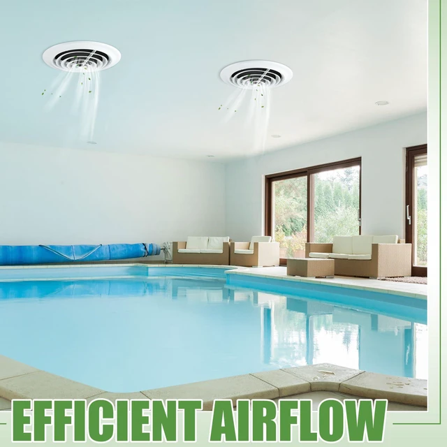 Alt view image 6 of 6 - 1 Pcs 12 Inch Round Vent Cover, White Ceiling Diffuser with Screws Outer Dimensions 15-15/16", HVAC Vent Duct Register Cover, Replacement Exhaust Fan Covers for Home Office Kitchen Ventilation