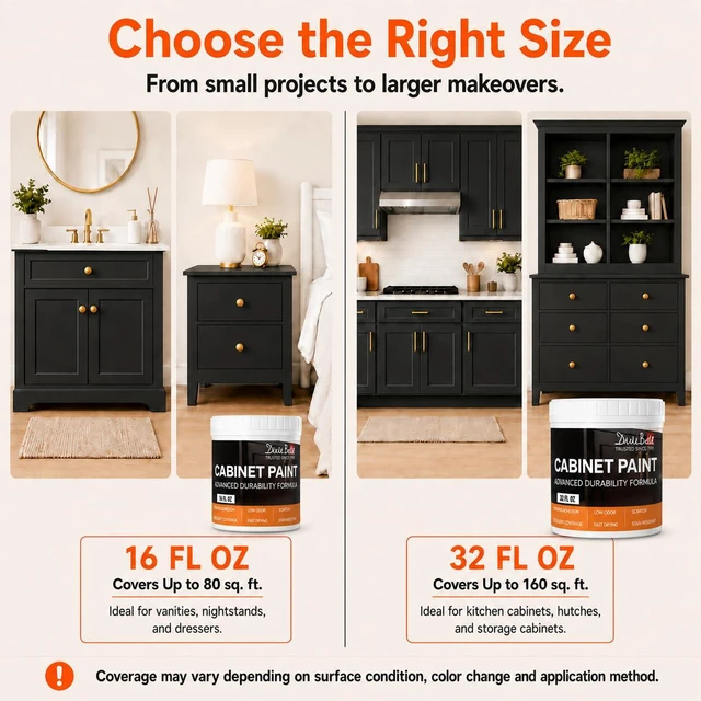 Alt view image 5 of 7 - Cabinet Paint, Water Based Kitchen Cabinet Paint, Black Furniture Paint, Wood Paint, Low Odor, Fast Drying, Semi-Gloss, 32oz Black